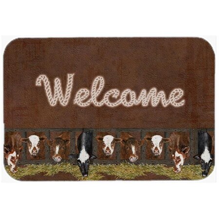 Carolines Treasures Carolines Treasures SB3058LCB Welcome Mat With Cows Glass Cutting Board - Large SB3058LCB